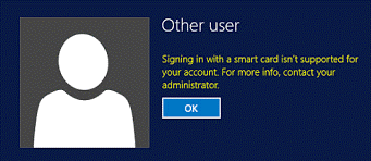 A screenshot of an Other user window with an error message.