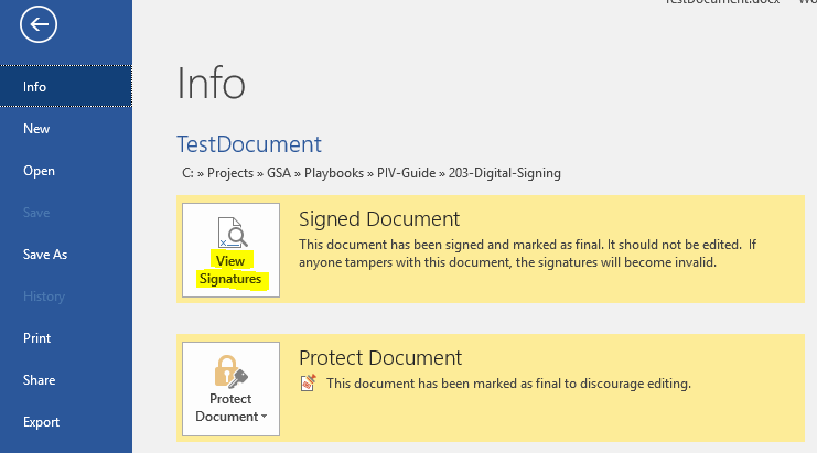 Add an Invisible Digital Signature To a Microsoft Word Document 