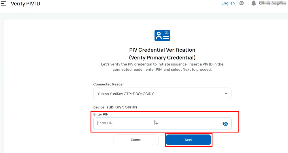 User - PIV Credential Verification