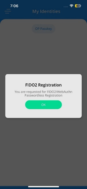 ID Wallet - Confirm FIDO2 Registration